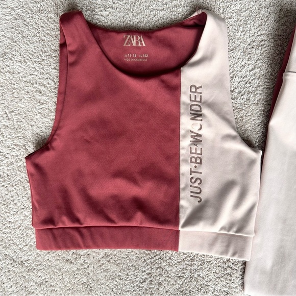 Zara Kids Activewear Two Piece Set Sports Spa Leggings girls 11-12 - Picture 4 of 8